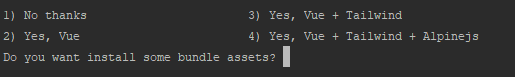 Update the 'Docker Laravel' package with the option to install some assets (#VueJS / #Tailwind / #AlpineJS)

github.com/mvd81/docker-l…
