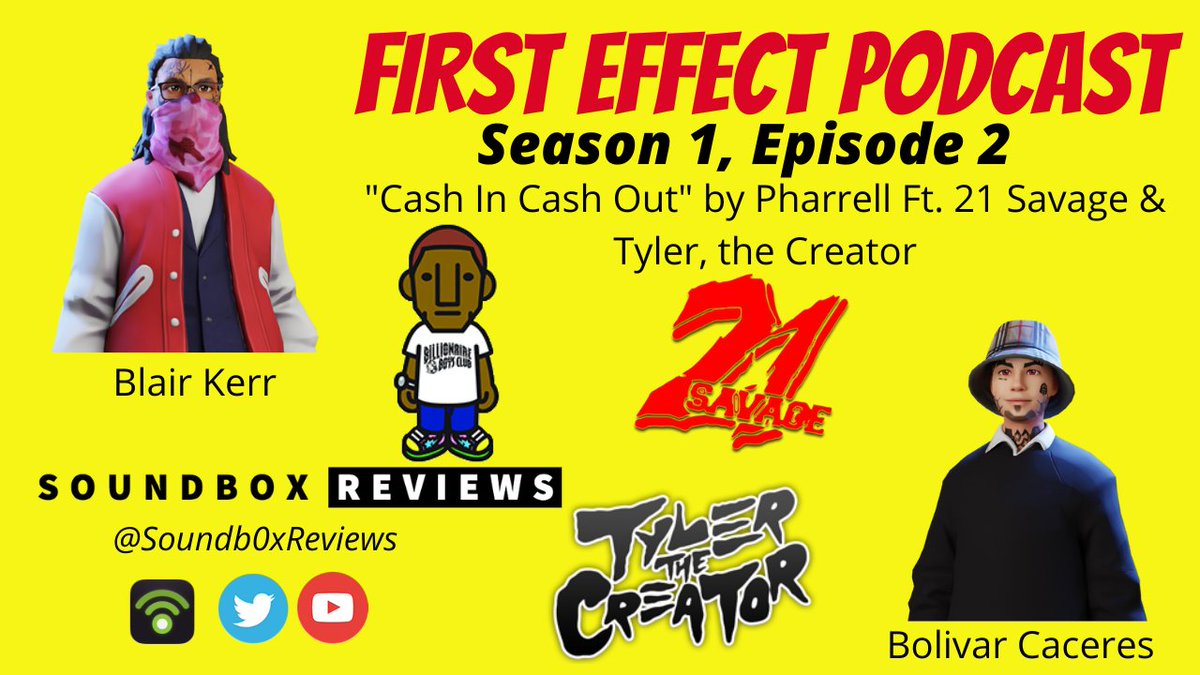 A new episode is here! 🎧📞 @BolivarTCaceres & @xAR5ENiZM give their first impressions on Cash In Cash Out by Pharrell Ft. 21 Savage & Tyler, the Creator. Tell us your thoughts on the #songoftheday! bit.ly/3K0bkYt