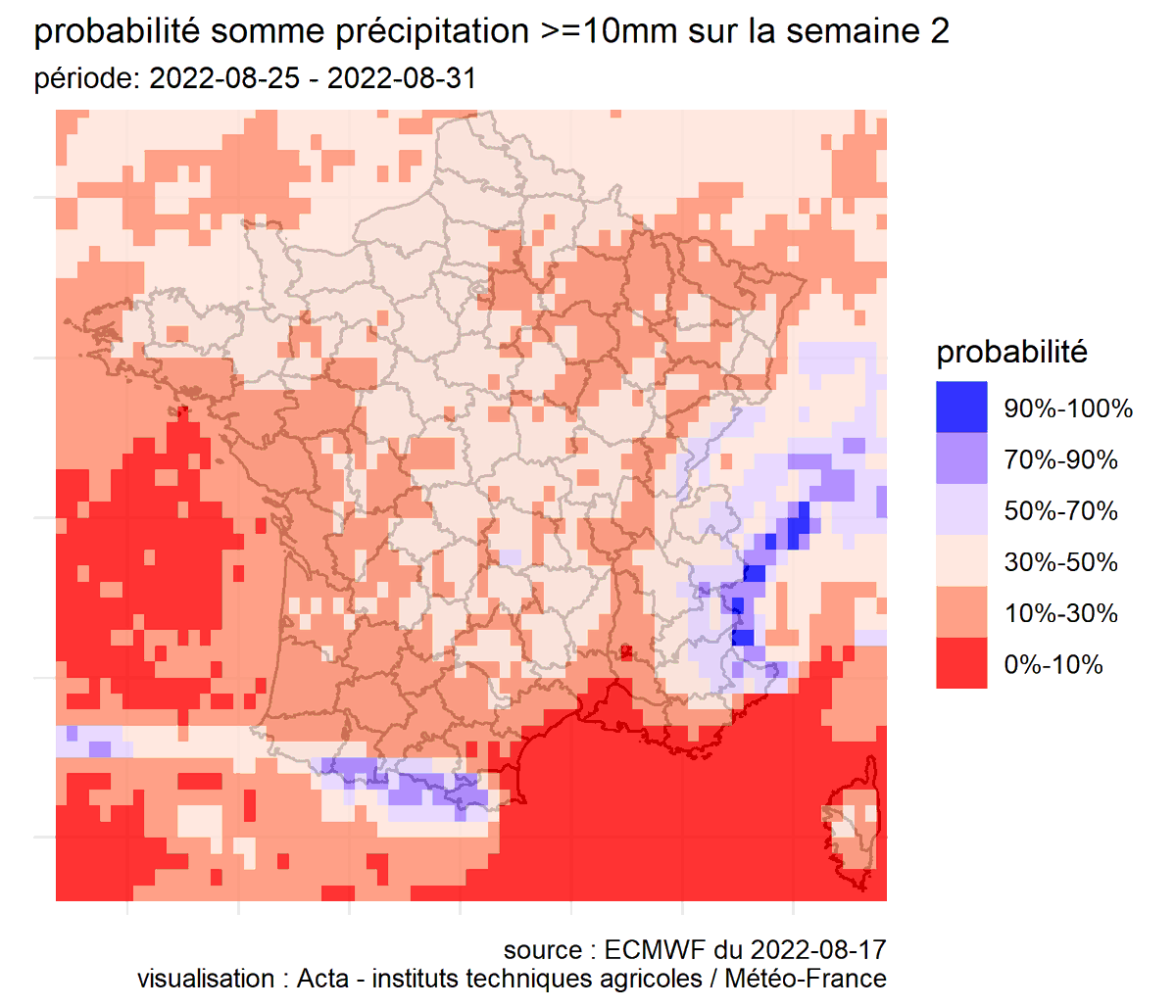 🌦️Sécheresse 2022. Que nous disent les prévisions de précipitation et les incertitudes associées ? (mis à jour au 17 aout 2022) par Instituts techniques agricoles <a href="/ACTA_asso/">Acta</a>  <a href="/Arvalisofficiel/">ARVALIS</a> <a href="/terresinovia/">Terres Inovia</a>  <a href="/vignevinfrance/">IFV</a>  <a href="/meteofrance/">Météo-France</a>   #ECMWF
Bulletin : numerique.acta.asso.fr/prevision-prec…