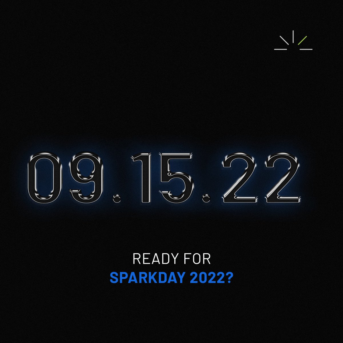 sparkcharge's tweet photo. 9.15.22 Get ready for something BIG! ⚡ RSVP for SparkDay virtual event here: https://t.co/T1UzF92cUz

#SparkDay2022 #virtualevent #productlaunch #announcements #techstartup #cleantech #EVcharging #innovative #entrepruener https://t.co/1bVFkBPq70