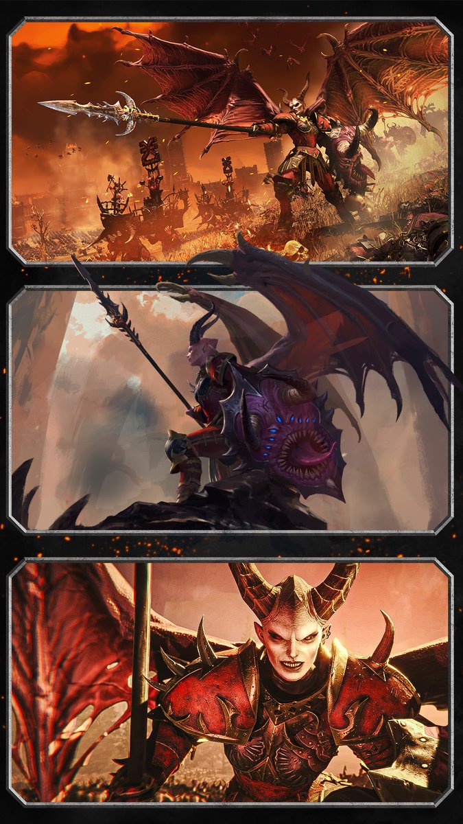 totalwar's tweet image. Your Champions of Chaos are eager to taste battle. Who will you be choosing to march to the Fallen City and become the master of Zanbaijin?