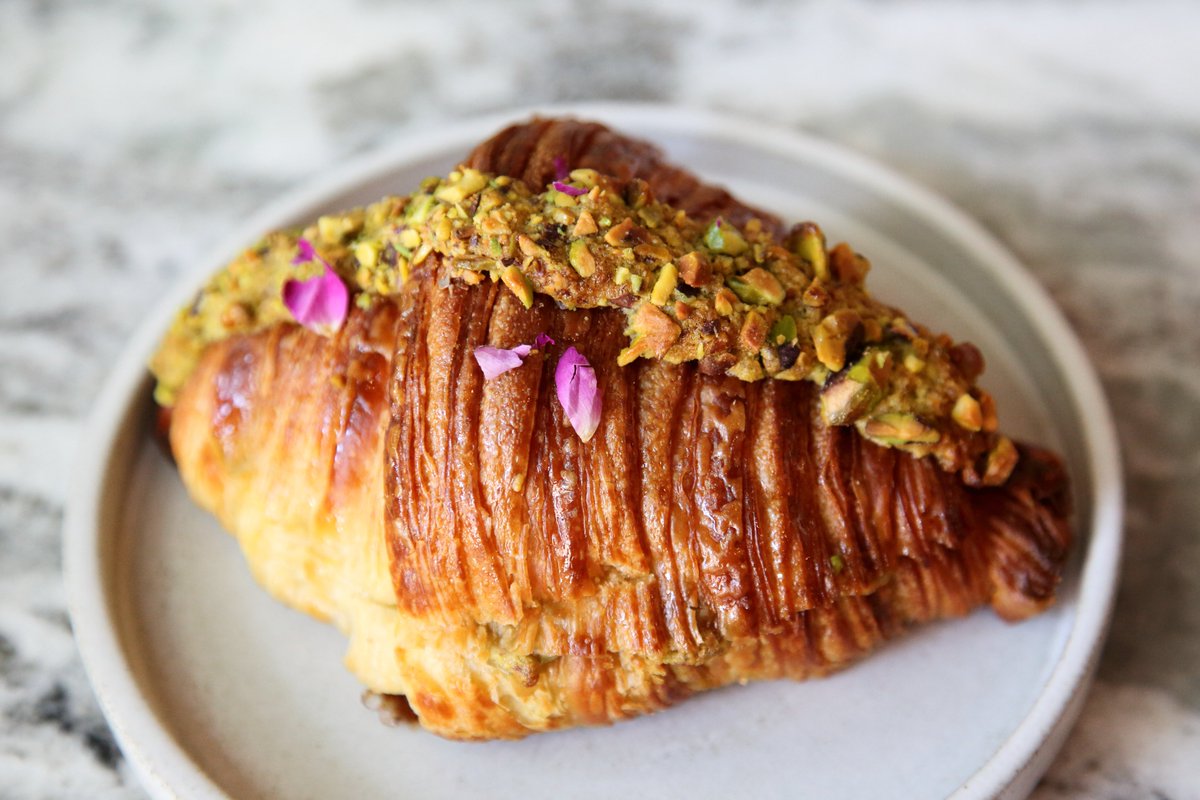Pistachio rose croissant, Librae Bakery, Cooper Sq., Manhattan