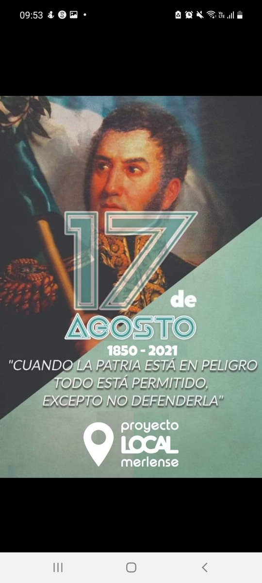 "SEAMOS LIBRES Y LO DEMAS NO IMPORTA NADA"
 Conmemoramos el paso a la inmortalidad de El General José de San Martín, figura indispensable para las gestas independentistas de Argentina, Chile y Perú.
#17deAgosto #PadreDeLaPatria #josedesanmartin #Merlo <a href="/PMerlense/">ProyectoLocalMerlense</a>