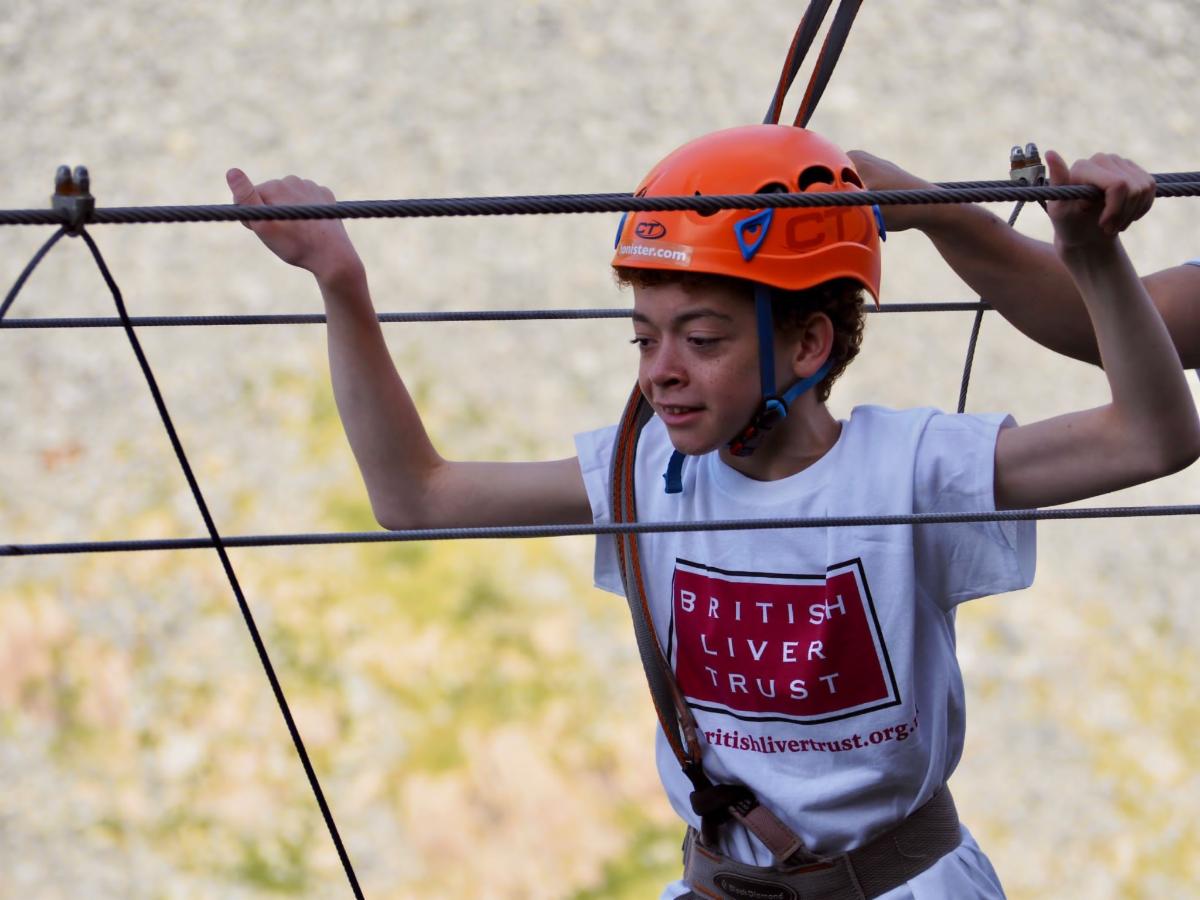 LiverTrust's tweet photo. Huge thanks to Rebecca, Tabby, Nathan, Fin, Pat, Oliver, Tony and Kate who took on the terrifying #InfinityBridge in the @lakedistrictnpa in memory of their loved one, Paul. Well done, everyone! @honisterdotcom #livercancer #fundraisingchallenge #adrenaline #liverdisease https://t.co/itIB2x8Dnq