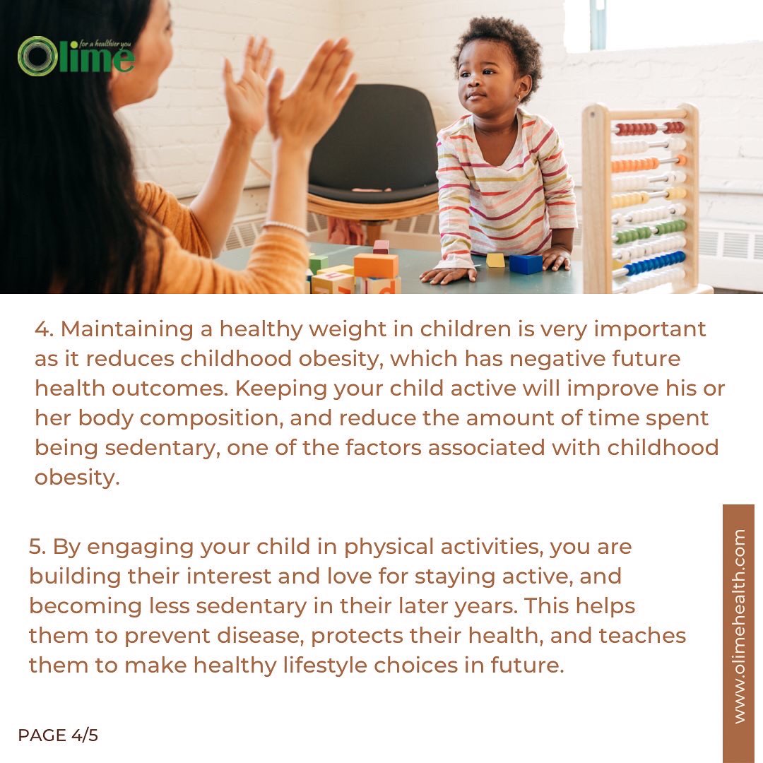 OlimeHealth's tweet photo. One way to give your child a healthy start is by keeping them active. Find out why it is important to keep children active. 

#BecomeAHealthierYou https://t.co/hG7RMzIQ9S