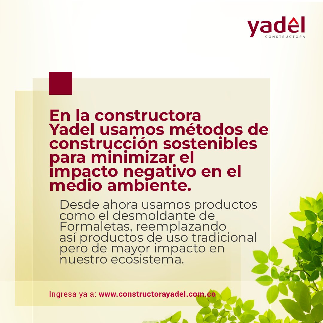 construyadel's tweet photo. #MedioAmbiente 🍃​🍂​💧​
En este 2022 nos hemos comprometido en implementar prácticas que generen el menor impacto sobre nuestros ecosistemas. Desde ahora usamos productos como el desmoldante de Formaletas, reemplazando así otros productos de uso tradicional pero de mayor impacto https://t.co/8fwS8ulGmp