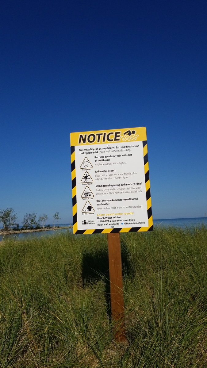 huronbeachinfo's tweet photo. Have you noticed our brand new #HPPH beach water safety signs? Check them out at #HuronCounty beaches for all the beach water safety tips! https://t.co/ZXZj07jlzM