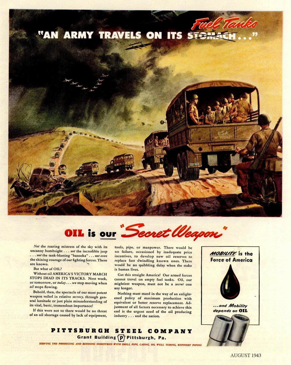 LRonLacy's tweet photo. Pittsburgh Steel Company - August 1943
#PittsburghSteel #WW2 #supplyline #fuel #logistics https://t.co/z96sznWkhh