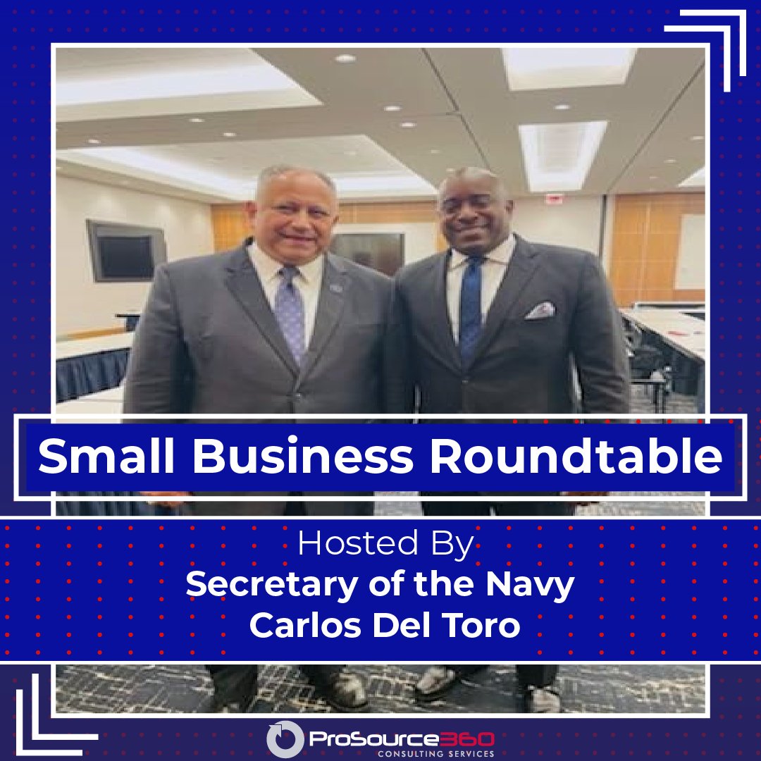 ProSource360's tweet photo. On July 13, ProSource360 was among a select group of HUBZone-certified companies invited to participate in a Small Business Roundtable hosted by the Secretary of the Navy, the Honorable Carlos Del Toro.
#smallbusiness #secretary #navy #marines #ProSource360 https://t.co/rKfESxCX0q