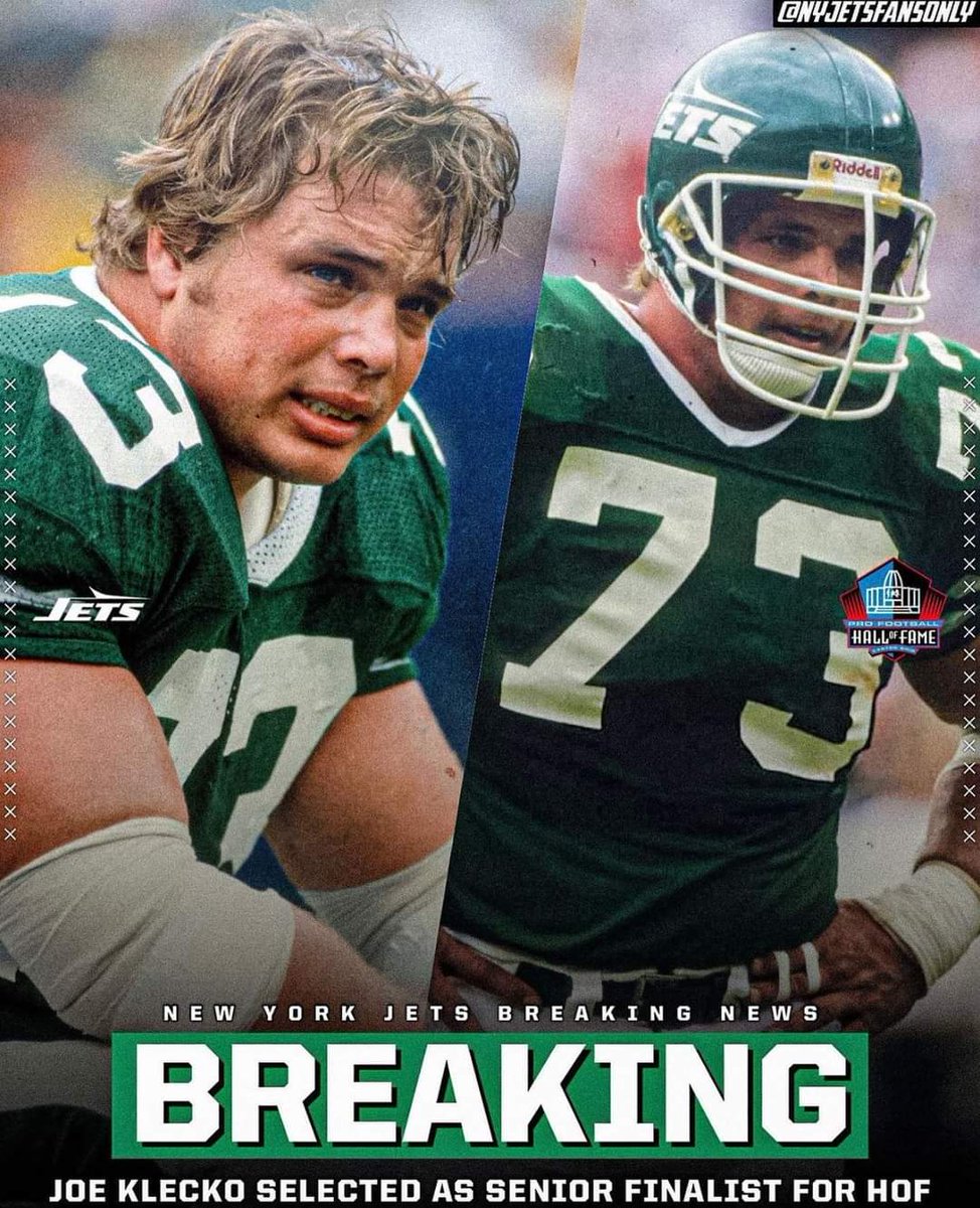 jetsarmytv's tweet photo. YES!! @nyjets #NYSackExchange member #JOEKLECKO is finally selected to the @ProFootballHOF !! 👏🏼👏🏼👏🏼
#JETSARMY 💪🏽🏈✈️💪🏽 #jets #nflnews https://t.co/IjtS3LMmKa