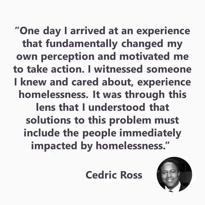 "It was through this lens that I understood that solutions to this problem must include the people immediately impacted by homelessness. It’s important to me that I invest time to help see this happen in a meaningful way." Read more: buff.ly/3Jo9IY9