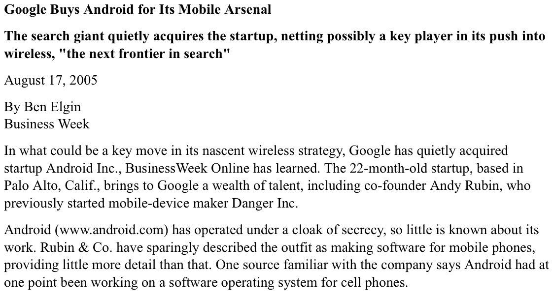 On this day in 2005: #Google confirms acquisition of #Android
