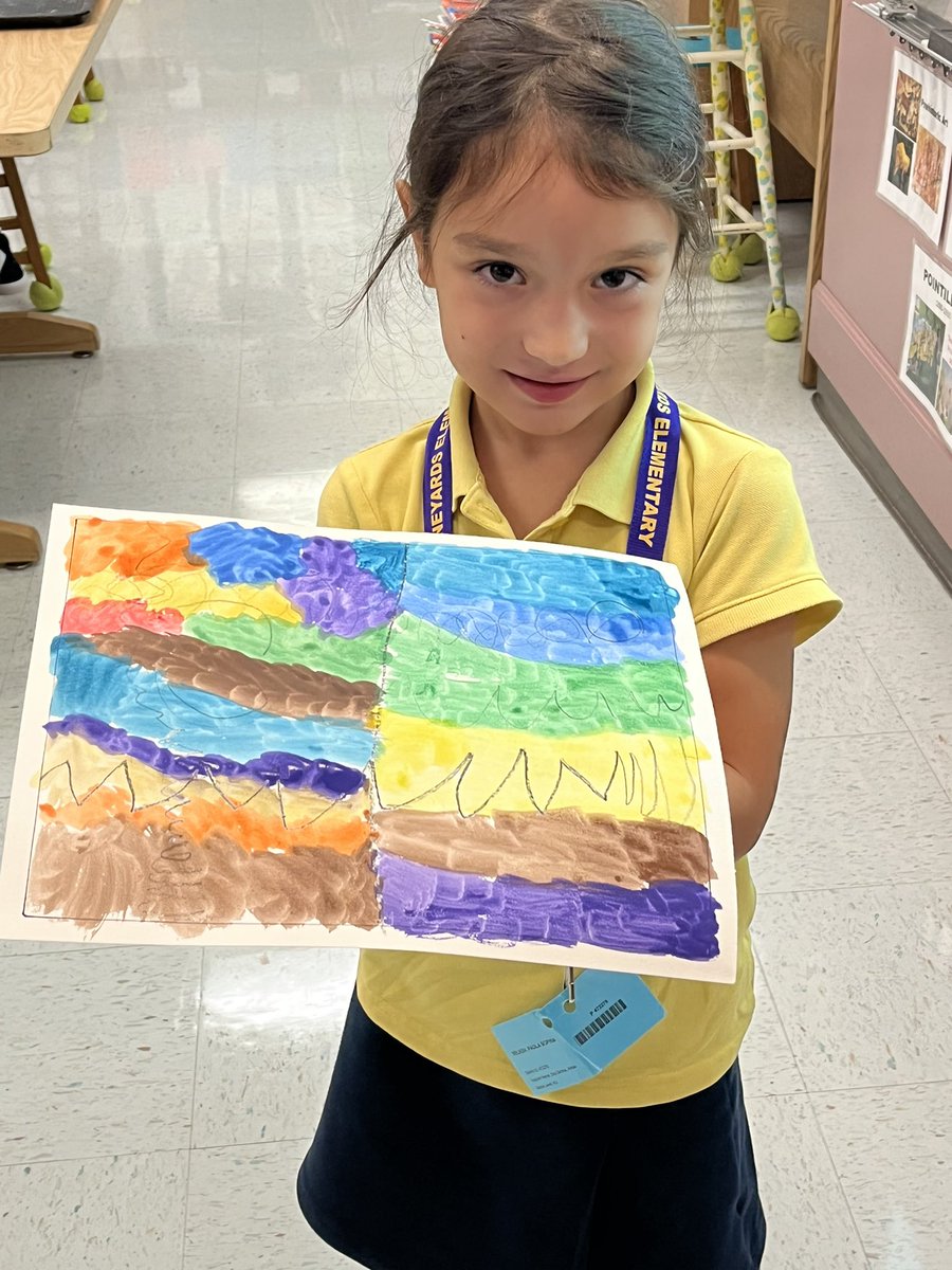Kinderartists at Vineyards are having fun learning our painting procedures 🎨 <a href="/CollierFineArts/">CCPS Fine Arts</a> <a href="/VineyardsVipers/">Vineyards Elementary</a>