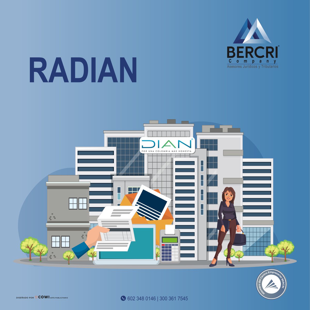 BERCRICompany's tweet photo. La plataforma RADIAN hace parte del Sistema de Factura Electrónica, la cual permite el registro, consulta y trazabilidad de las Facturas Electrónicas de Venta como Título Valor que circulan en el territorio nacional. https://t.co/8BNSywenNr