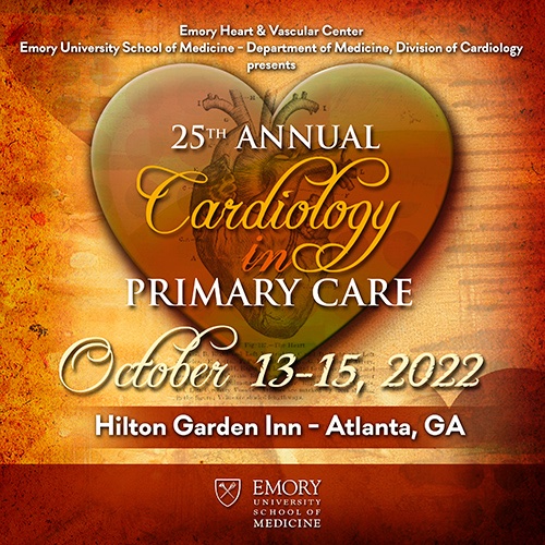 Register now for our 25th Annual Cardiology in Primary Care Conference, October 13-15 at the Hilton Garden Inn - Buckhead. Conference info and registration: cpc.emory.edu