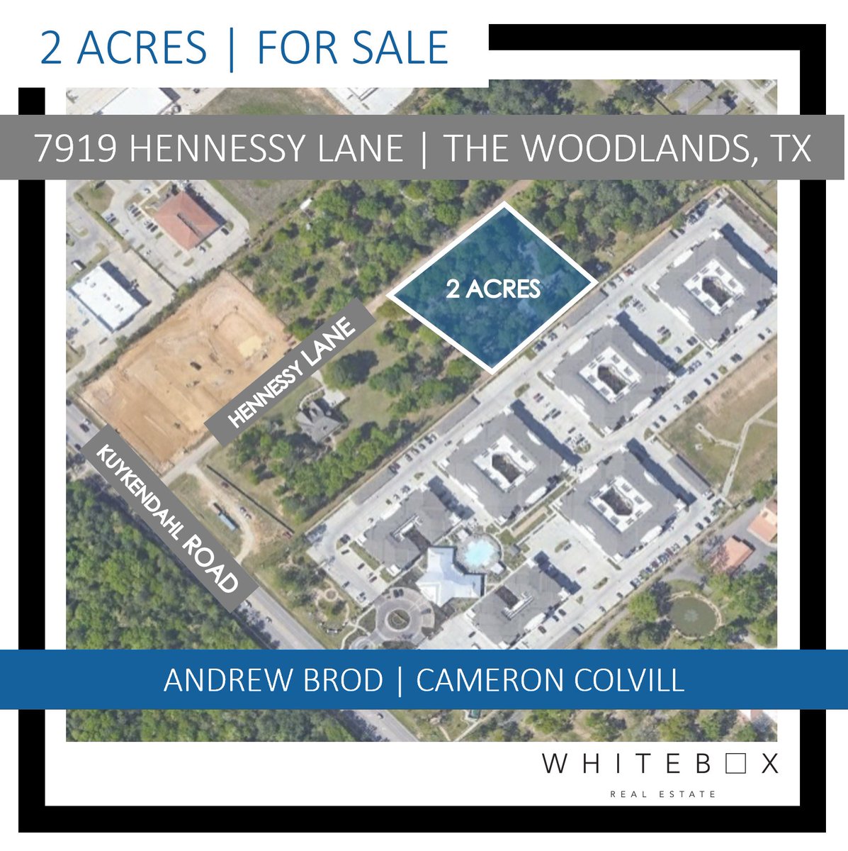 For more information on this 2 Acre Development Site in Spring, TX, contact Andrew Brod- 713-589-2108.

whiteboxrealestate.com/7919-hennessy-…