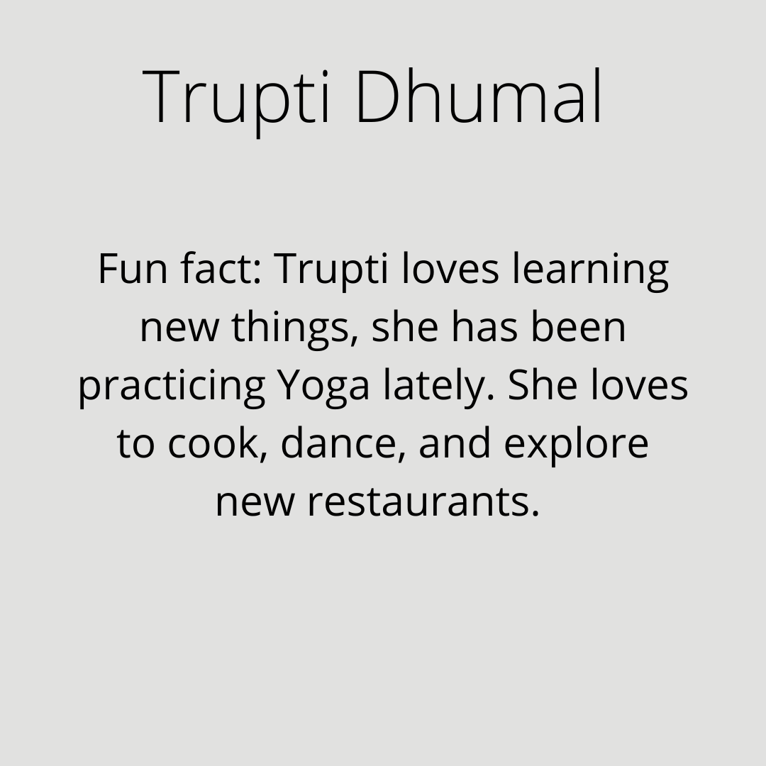 SbmStudents's tweet photo. Meet @TruptiDhumal5! Trupti is one of the 2022/23 SBM Student SIG Social Media Co-Directors. She is responsible for the keeping your social media accounts up-to-date & full of fun & exciting topics. Trupti loves the opportunity to engage with all of you SBM members! #SBMstudents https://t.co/WioKx2Vei9