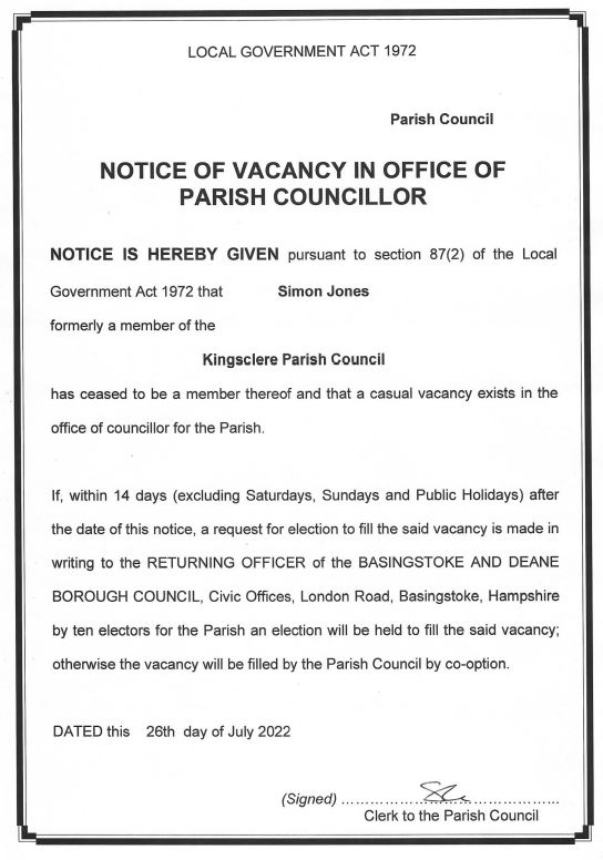 KingsclerePC's tweet photo. Kingsclere Parish Council currently has a councillor vacancy.
Being a Parish Councillor is a great way to give back to the community, get involved, and help shape the future of Kingsclere.
For more information please contact the Parish Office. https://t.co/WWGJ1k2WXB
