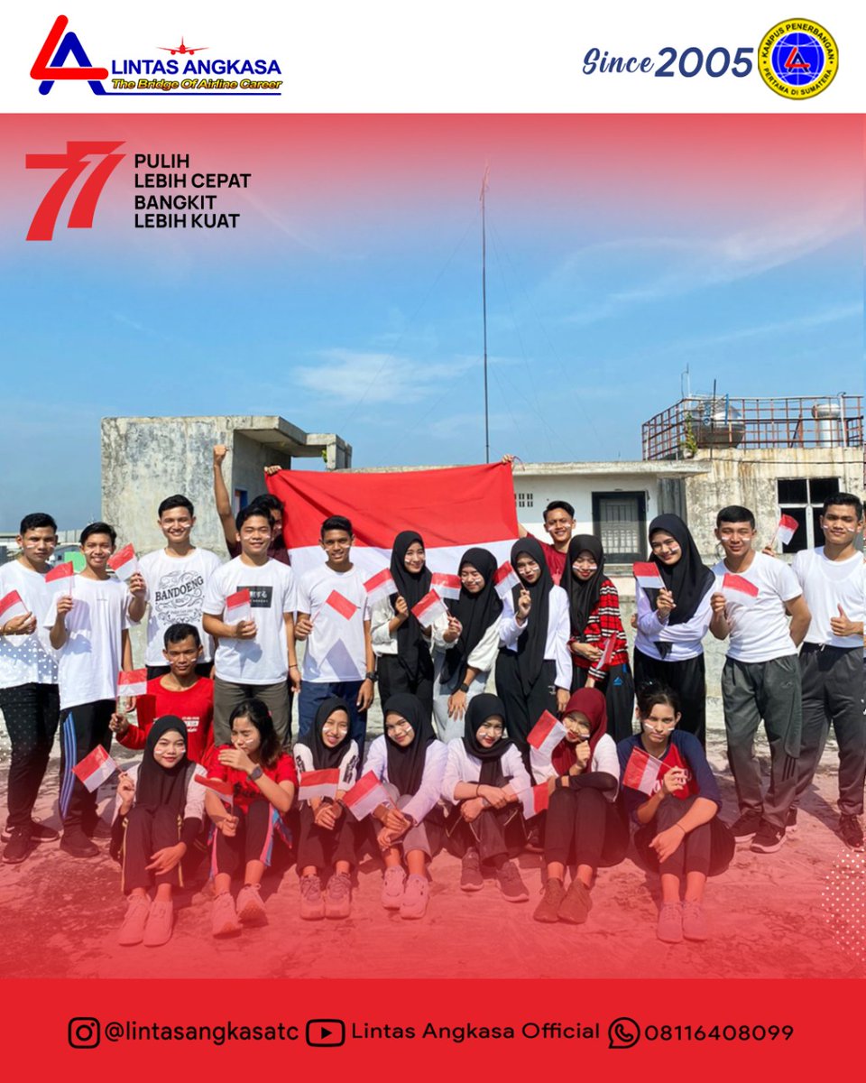 DIRGAHAYU KE 78 TAHUN REPUBLIK INDONESIA 🇮🇩..

PULIH LEBIH CEPAT - BANGKIT LEBIH KUAT...!

#HUT77thRI 
#HUTKemerdekaanRI77 
#HUT77RI