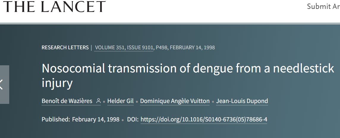 Report of #dengue transmission from an infected traveler to a nurse.
thelancet.com/journals/lance…