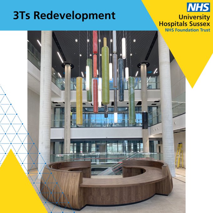 Did you know...? 

Stage 1 of 3Ts will be the hospital's new main entrance. It has over than 20 times as much room as the existing entrance, and more than 1 million people a year will use it and benefit from the large Welcome Space at the front of the building. 

#3TsDidYouKnow