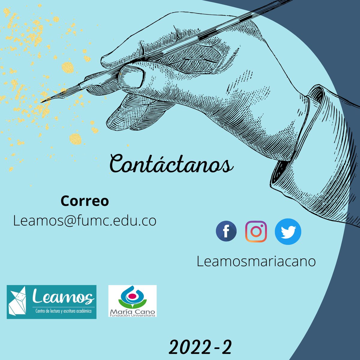 LeamosMariaCano's tweet photo. Bienvenidos✨, Leamos te espera en nuestro centro de lectura y escritura, para este nuevo periodo 2022-2 https://t.co/LNdHFuSfOH