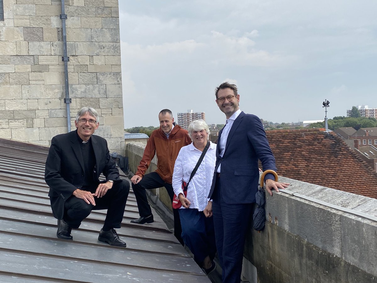 Always enjoyable getting out on the cathedral roofs, this time for the benefit of a visitor from the national church (Tom Ashley, Senior Cathedrals Officer).