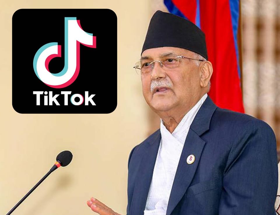 "छाडा भिडिओले टिकटक हेर्नै नसकिने भयो, अब बन्द गरौँ":  केपी ओली
सुर्य थापाले दिनभरि Algorithm लाई पढाएर बेलुका राजनेता बालाई मोबाइल हस्तान्तरण गर्छ जस्तो छ 😂😂