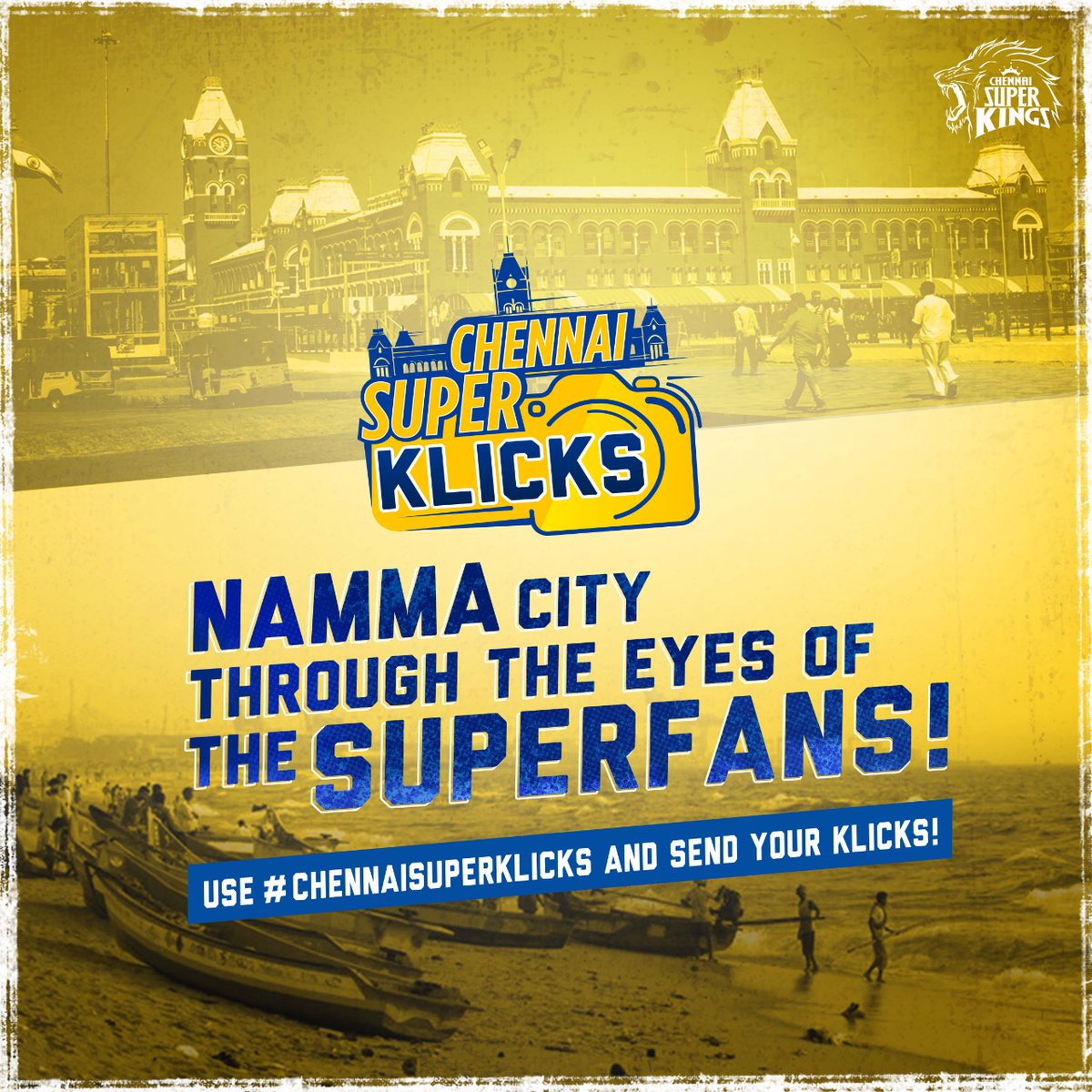 This Madras Day week lets celebrate the pride of namma Singara Chennai!💛 

Klick and share your 🤩 📸 with #ChennaiSuperKlicks 

#WhistlePodu #Yellove 🦁 @MInherited