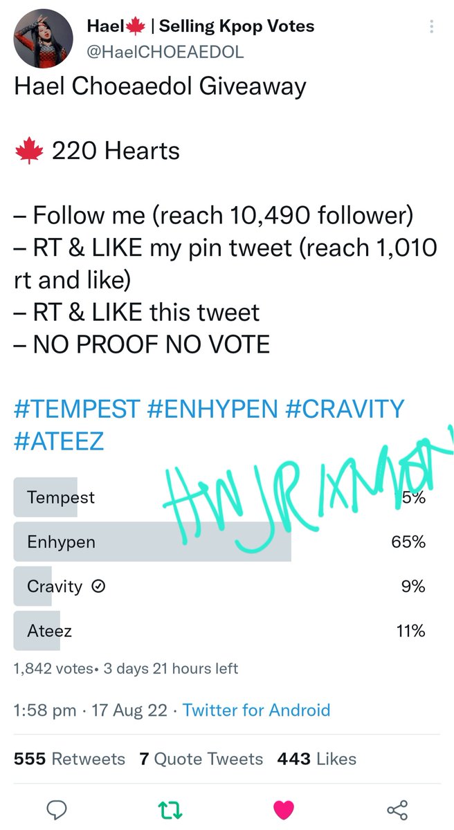 hwjramen's tweet photo. @HaelCHOEAEDOL for #CRAVITY #크래비티 @CRAVITY_twt https://t.co/P0jWCb5svp