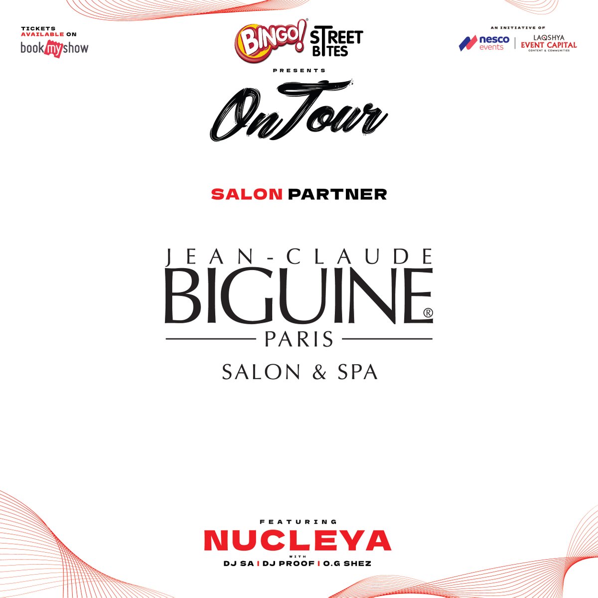 OnTourOfficial1's tweet photo. Making sure our crew looks on fleek! πβοΈ
Announcing our Salon Partner - @jeanclaudebiguineindia! See you at #OnTour.
#OnTour #LaqshyaEventCapital #NescoEvents #Nucleya #NucleyaLive #Mumbai #DJSa #DJProof #OGShez #BingoStreetBites #Pespi #PepsiBlack #JeanClaudeBiguineIndia https://t.co/11DVzjq0I2