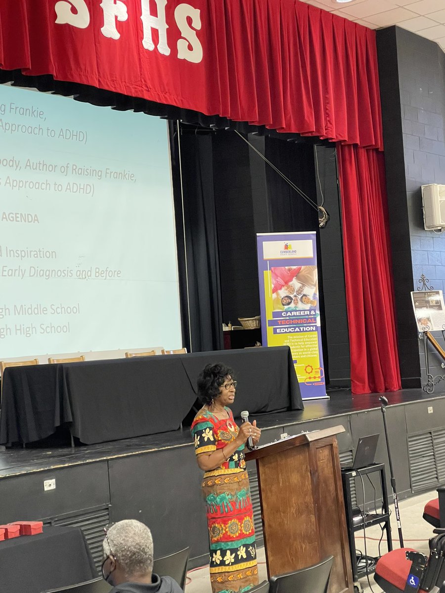 tanekaewilliams's tweet photo. Our Keynote this morning is Ms. Brenda Moody, author of Raising Frankie: One Family’s Approach to ADHD. It is good to hear the student and family experience to deepen our perspective to reach ALL children through high quality CTE Programming. #CCSONTHERISE #CTESYPD2022 https://t.co/DAuy95XKDw