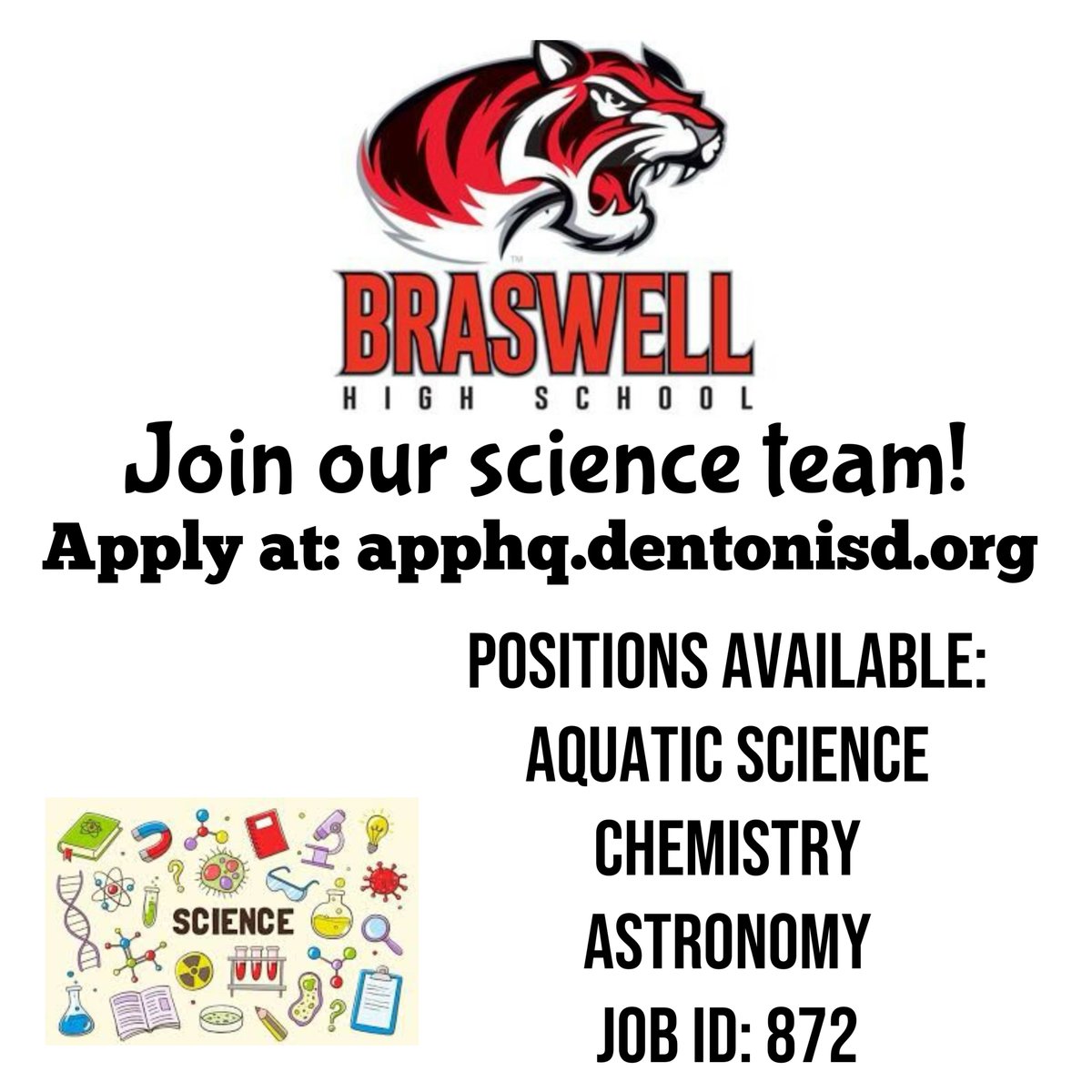 Join our science team!
<a href="/dentonisd/">Denton ISD</a>
