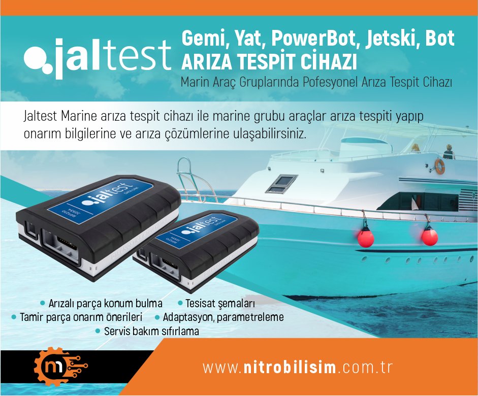 nitrobilisimtr's tweet photo. Jaltest Gemi, Yat, PowerBot, Jetski, Bot Arıza Tespit Cihazı 

0850 755 02 30 (PBX) 
https://t.co/uJ9xbchwCq
#nitromekatronik #jaltest #marin #gemi #yat #yatch #powerbot #jetski #bot https://t.co/rYhsZVCoDz