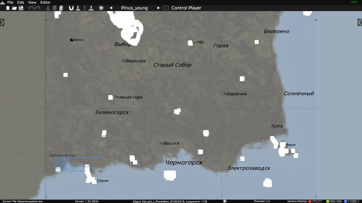 All white dots are custom areas :D