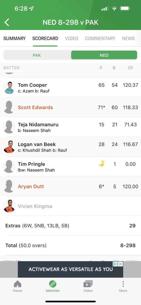 Shannon Young (@shannonytweets) on Twitter photo While most people are looking to Darwin in Aussie Winter. Scott Edwards keeps getting better. Another world class opposition overnight and another unbeaten half century versus <a href="/TheRealPCB/">Pakistan Cricket</a> as the Dutch fall just short.
This bloke is a serious player on the WORLD stage. While most people are looking to Darwin in Aussie Winter. Scott Edwards keeps getting better. Another world class opposition overnight and another unbeaten half century versus <a href="/TheRealPCB/">Pakistan Cricket</a> as the Dutch fall just short.
This bloke is a serious player on the WORLD stage.