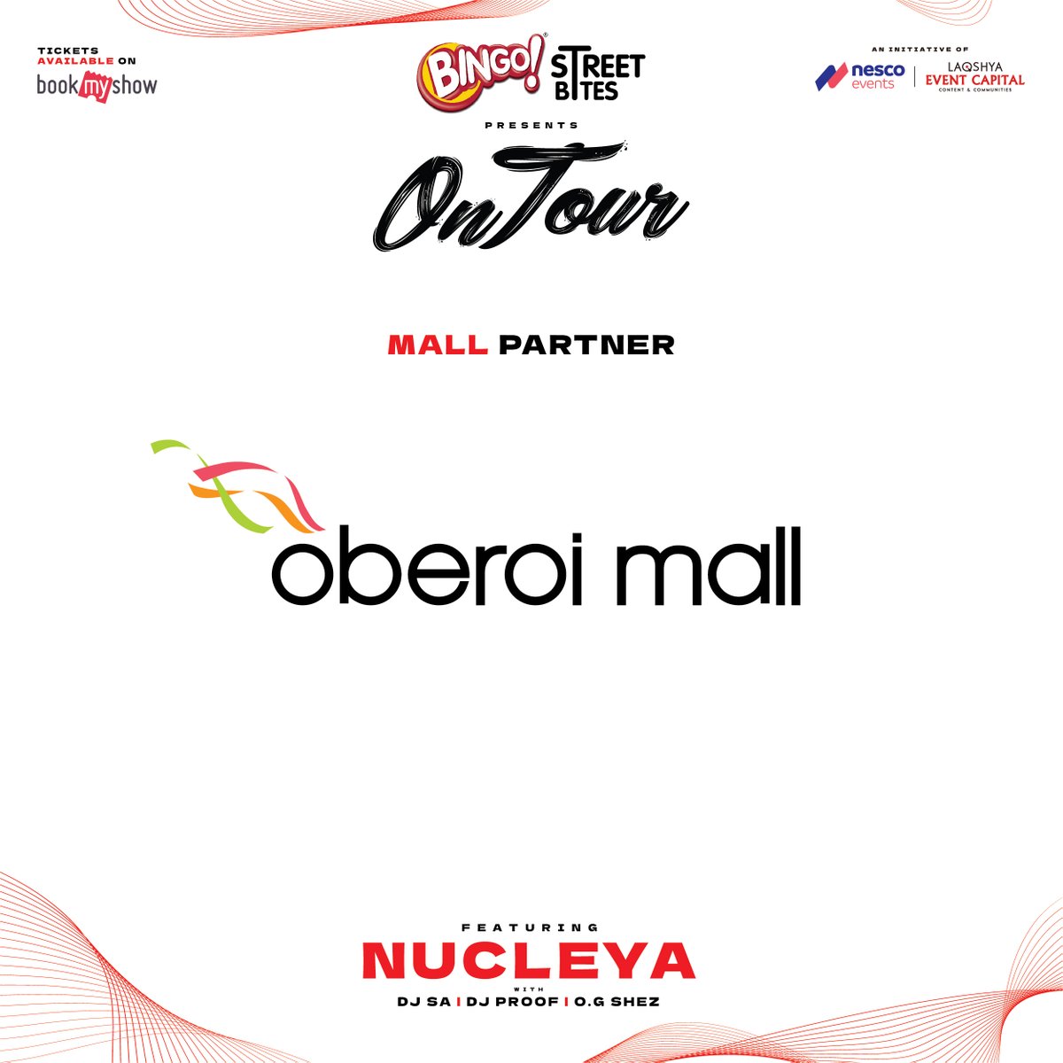 OnTourOfficial1's tweet photo. The destination for all things fun & shopping is also a partner for #OnTour!
Glad to have you as our Mall Partners, @oberoimallmumbai!
#OnTour #LaqshyaEventCapital #NescoEvents #Nucleya #Mumbai #DJSa #DJProof #OGShez #BingoStreetBites #Bingo #Pespi #PepsiBlack #oberoimallmumbai https://t.co/s5klbGbqqi