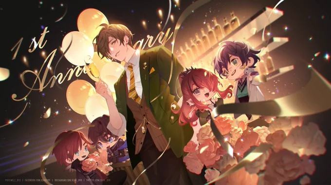 #1stYearWithEden#エデン組1stANV#イロ絵す #AXIART #レインの依頼書 #絵バンス #まめねことレオス 