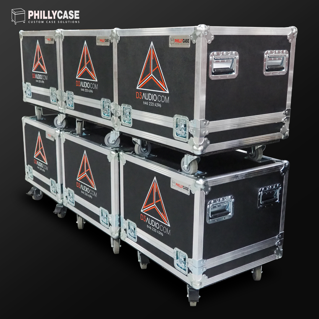 PhillyCase's tweet photo. Stacked and customized. #atacase #flightcase #roadcase #flightcases #roadcases #atacases #music #customcase #sound #rackcase #lighting #audio #case #tourcase #customflightcase #hardcase #event #truss #whatiscase #djcase #custom #tourcases #linearray #phillycase https://t.co/PjU6nQa7FV