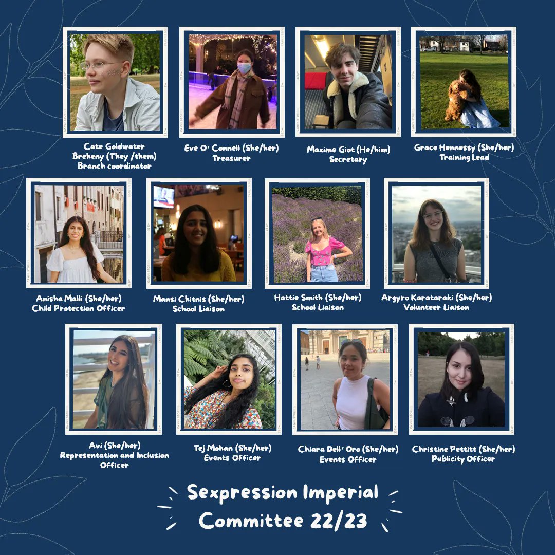 Meet the committee! This is us, Sexpression imperial committee 22/23 🤗 

Check our Instagram/Facebook stories daily to meet our committee members 😊 

#SexpressionImperial