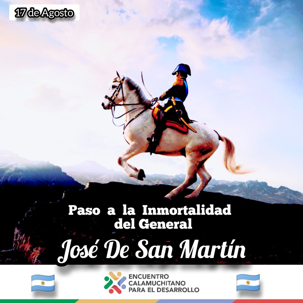 ECalamuchitano's tweet photo. 𝟏𝟕 𝐝𝐞 𝐀𝐠𝐨𝐬𝐭𝐨 |  🇦🇷 Hoy  se cumple un nuevo aniversario del deceso del General Don José de San Martín, el Libertador de América. https://t.co/KxSR5PTZbv