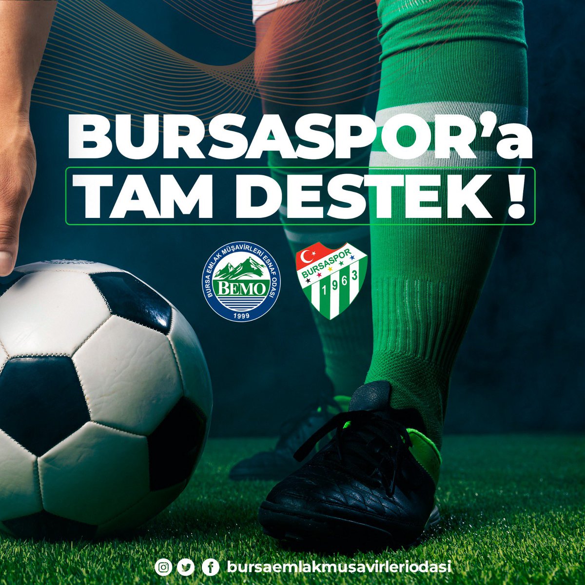 Şehrimizin takımına destek olmak amacıyla biz de elimizi taşın altına koyduk. 100 kombineyle Bursa Sporumuzun yanındayız. Bursa Spor sevenlerini katkı koymaya davet ediyorum.