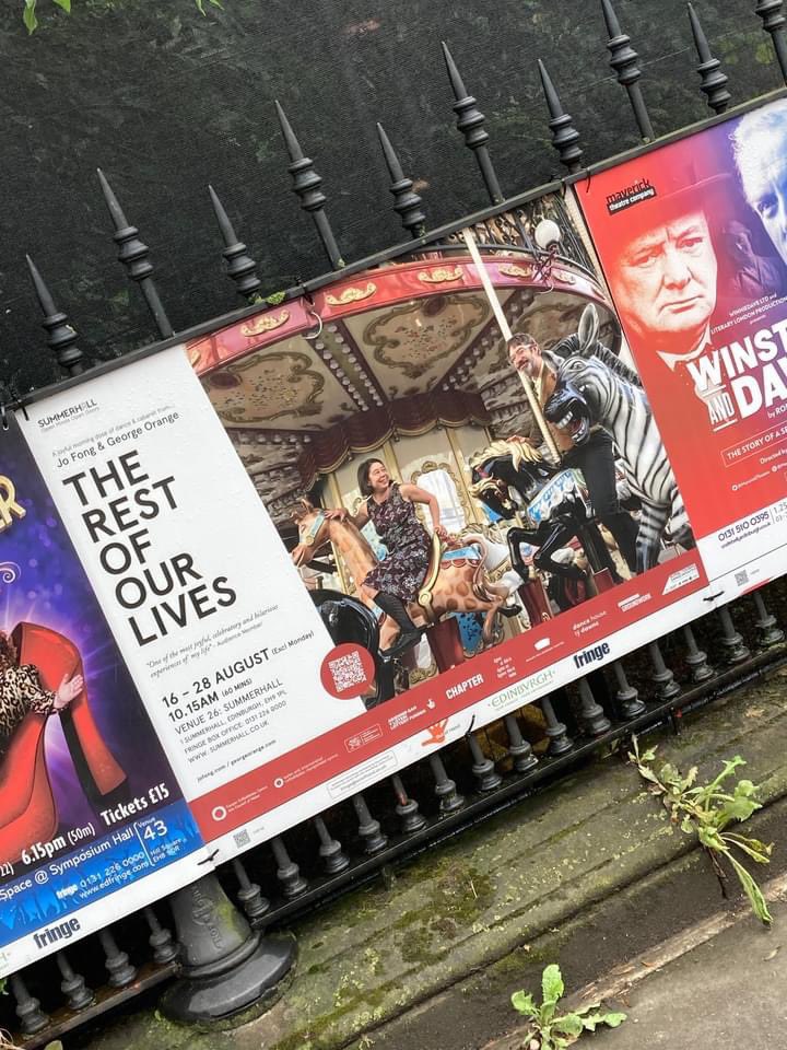 benpettittwade's tweet photo. If you’re at #EdFringe2022 and looking for recommendations, go see these two wonderful humans in #therestofourlives @Summerhallery @edfringe @JoFong @GeorgeOrange1 https://t.co/SskoQTdQG1