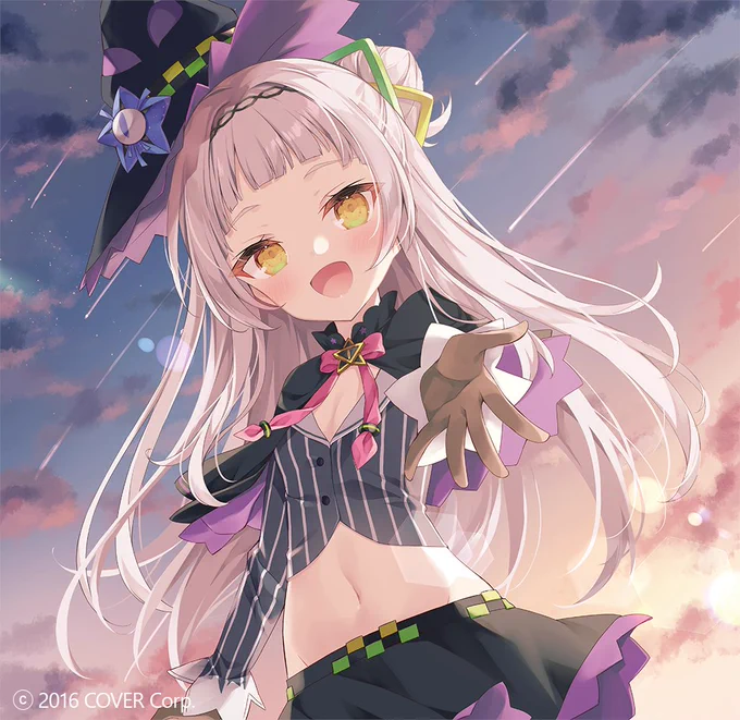 紫咲シオンちゃん(  )の4周年記念のグッズイラストを描かせていただきました!4周年おめでとうございます～～ 