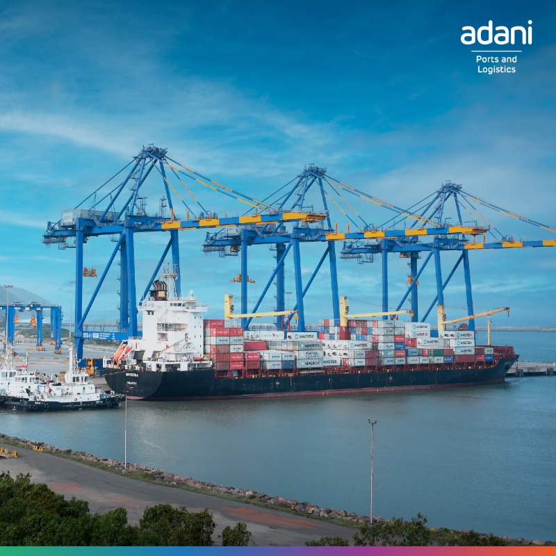 Adaniports's tweet photo. #GangavaramPort introduces its newly constructed container terminal whose deep berths are enabled to handle mother ships. The port will be instrumental in connecting the east-coast industries &amp; be a gateway to global markets for Andhra Pradesh &amp; Odisha.

#AdaniPorts #TradeFaster