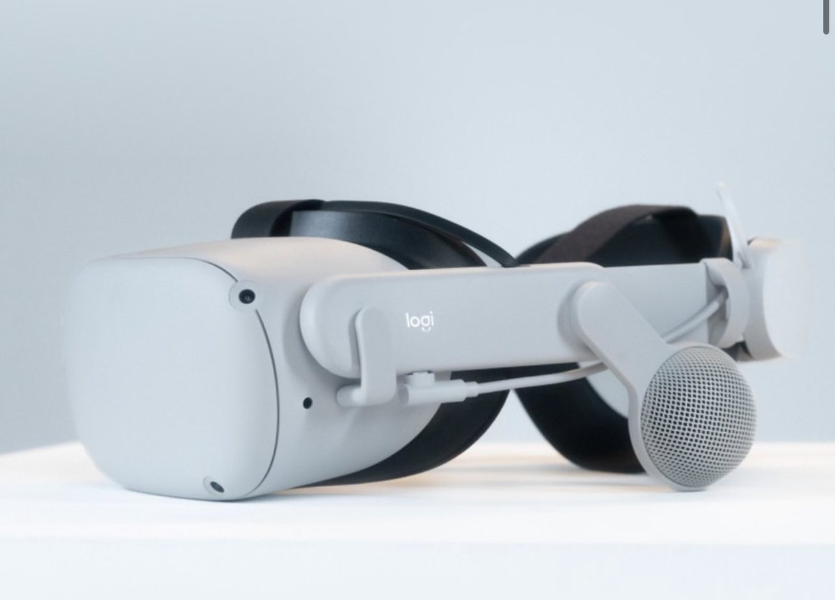 SadlyItsBradley's tweet photo. Logitech announced the Chorus Audio system for the Quest 2

It aims to provide a similar audio experience as the Valve Index at 99 dollars

It uses USB-C but still allows a passthrough port for accessories such as the elite battery strap https://t.co/pyU7npGtrj