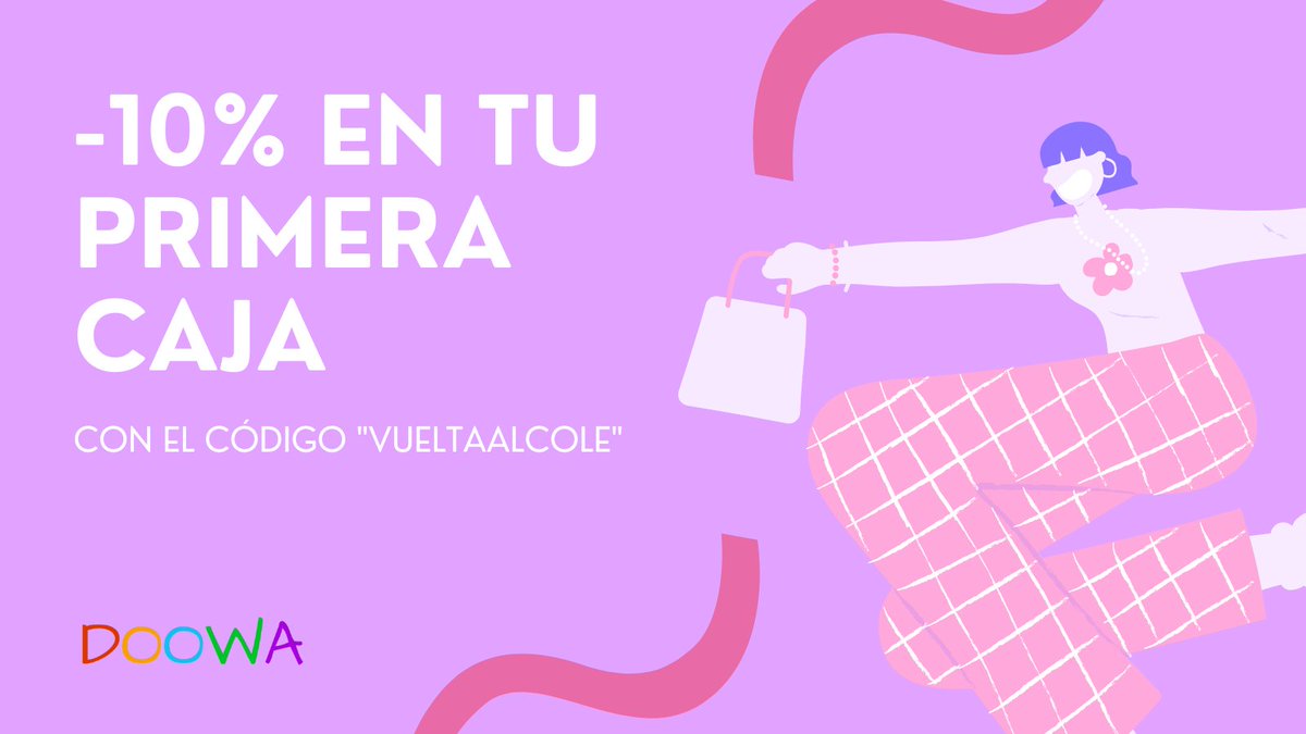 DoowaLibros's tweet photo. ¡Vamos a hacer la vuelta al cole un poquito más llevadera! Utiliza el código "VUELTAALCOLE" al suscribirte a Doowa antes del 20 de agosto y tendrás un 10% de descuento en tu primera caja. https://t.co/2rSgSF3o84