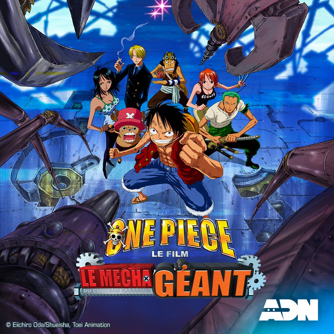 One Piece : Le Mecha Géant Du Château Karakuri Animation Digital Network on X: "C'est mercredi, l'heure du film One Piece de la semaine. Le Mecha géant du château Karakuri Le film a bien répondu aux attentes avec une joyeuse chasse