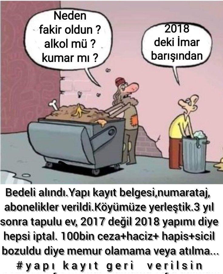 Mehmetaydiiinn's tweet photo. 2018 imar barışında
Hem paramızdan olduk
Hem huzurumuzdan
Üstelik TAPULU evimiz için 
AT HIRSIZI gibi
yargılanıp SABIKALI olduk. Memur bile olamıyoruz
İçimiz her gün daha da yanarak ADALET bekliyoruz
#Yapıkayıtgeriverilsin 
AF İSTİYORUZ
Yazık
TAYYİP ERDOĞANI TANIYIN
AK Parti'ye https://t.co/wfKeOyrxsM