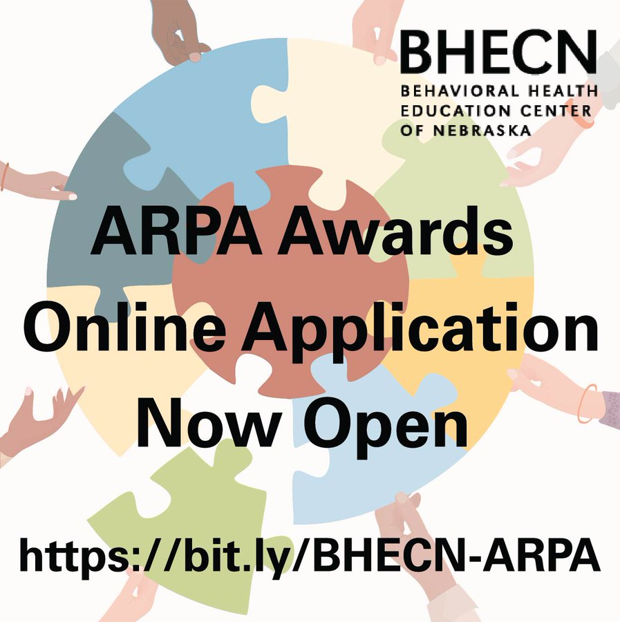 DrMarleyDoyle's tweet photo. If you are a behavioral health provider or organization in #Nebraska, please consider applying for @BHECN1 #ARPA funds for projects that support the behavioral health workforce needs relating to #COVID19. 

Here is the link to the application!
https://t.co/UGONwd4k9D https://t.co/B0KatgsKrg